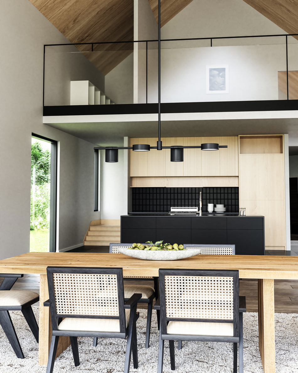 Jayden 40-in Black LED Linear Pendant by KUZCO