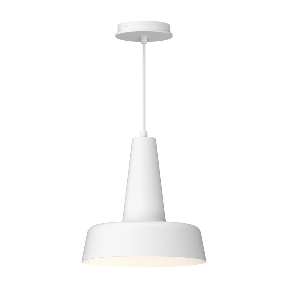Juliana 11-in White 1 Light Pendant