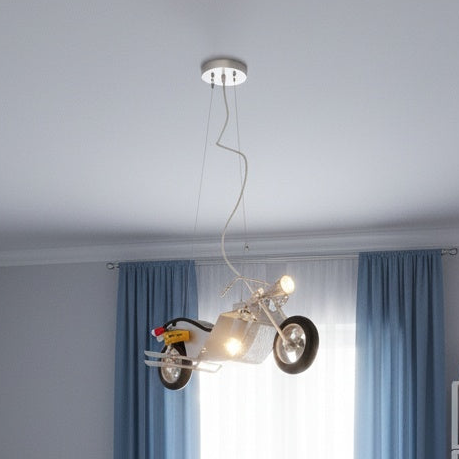 The Daytona 4.5" Motorcycle design Pendant by TransGlobe