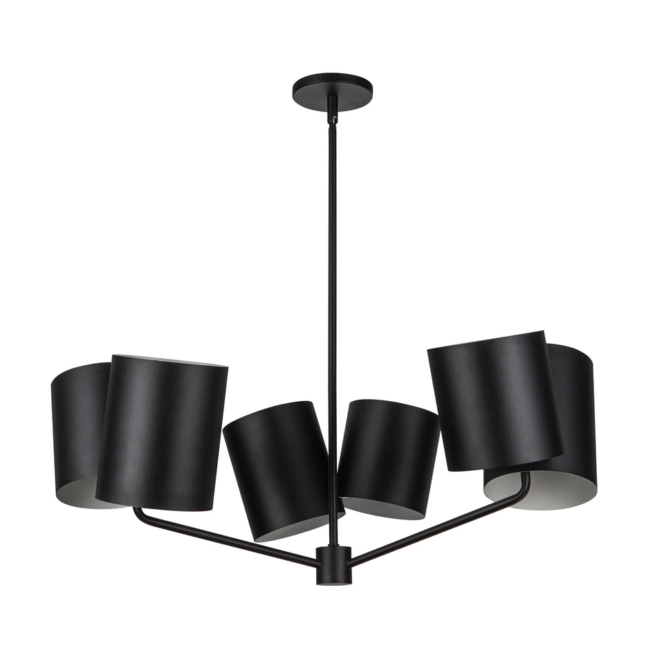Keiko 30-in Black 6 Lights Chandelier by KUZCO