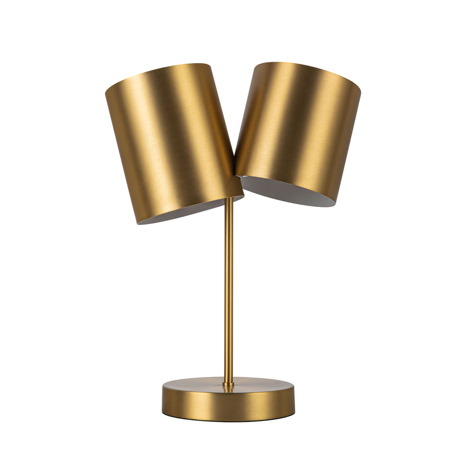 Keiko 14-in Brushed Gold 2 Lights Table Lamp by KUZCO