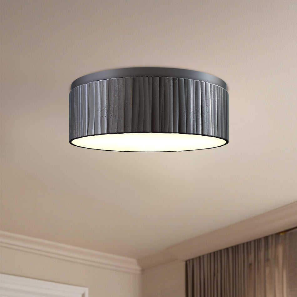 Kensington 12-in Urban Bronze LED Flush Mount by ALORA