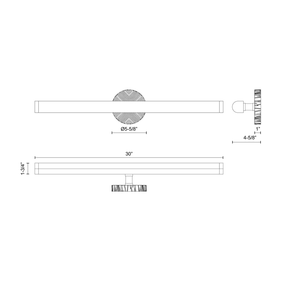 Kensington 30-in Urban Bronze LED Wall/Vanity by ALORA