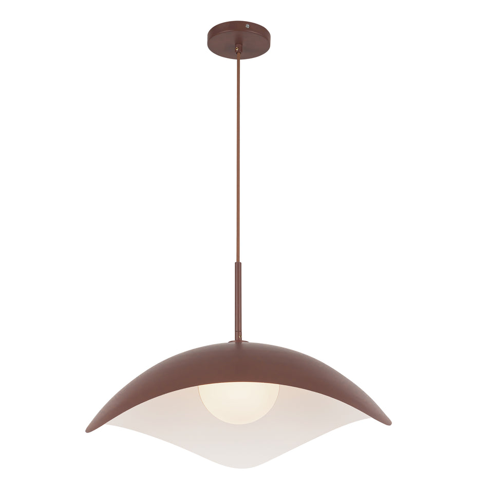 Kirby 22-in Burgundy Socket Pendant by KUZCO