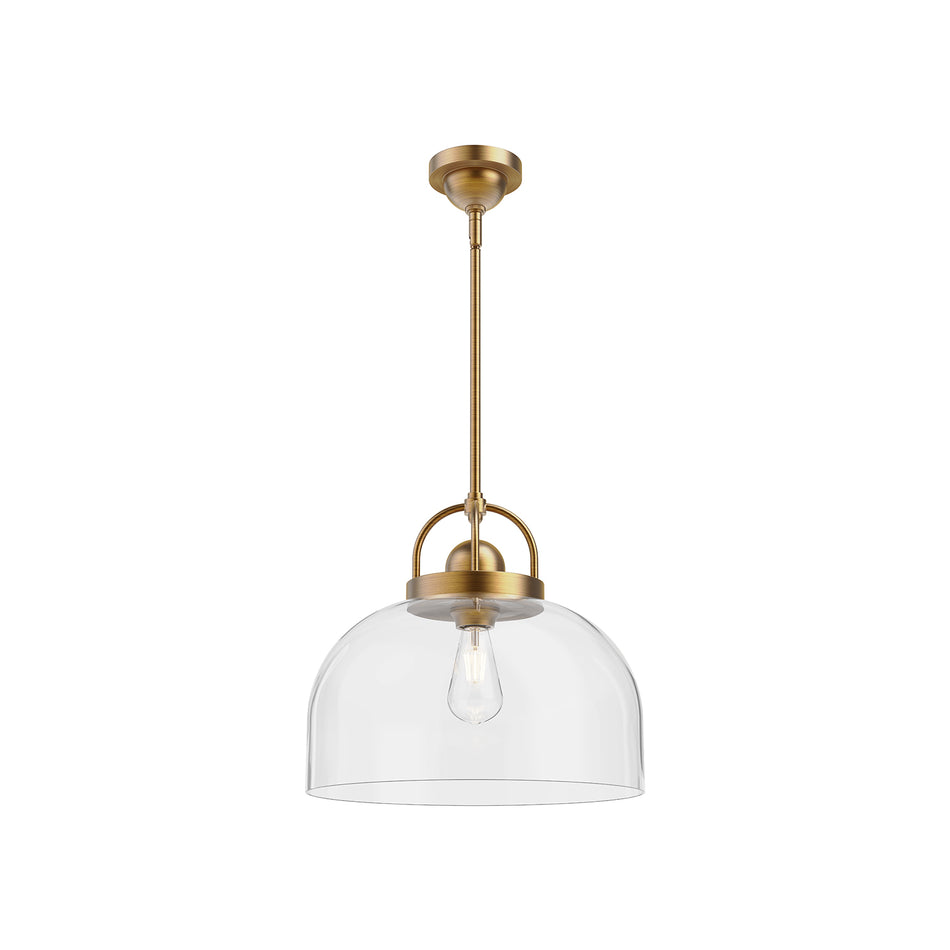 Lancaster 15-in Aged Gold 1 Light Pendant