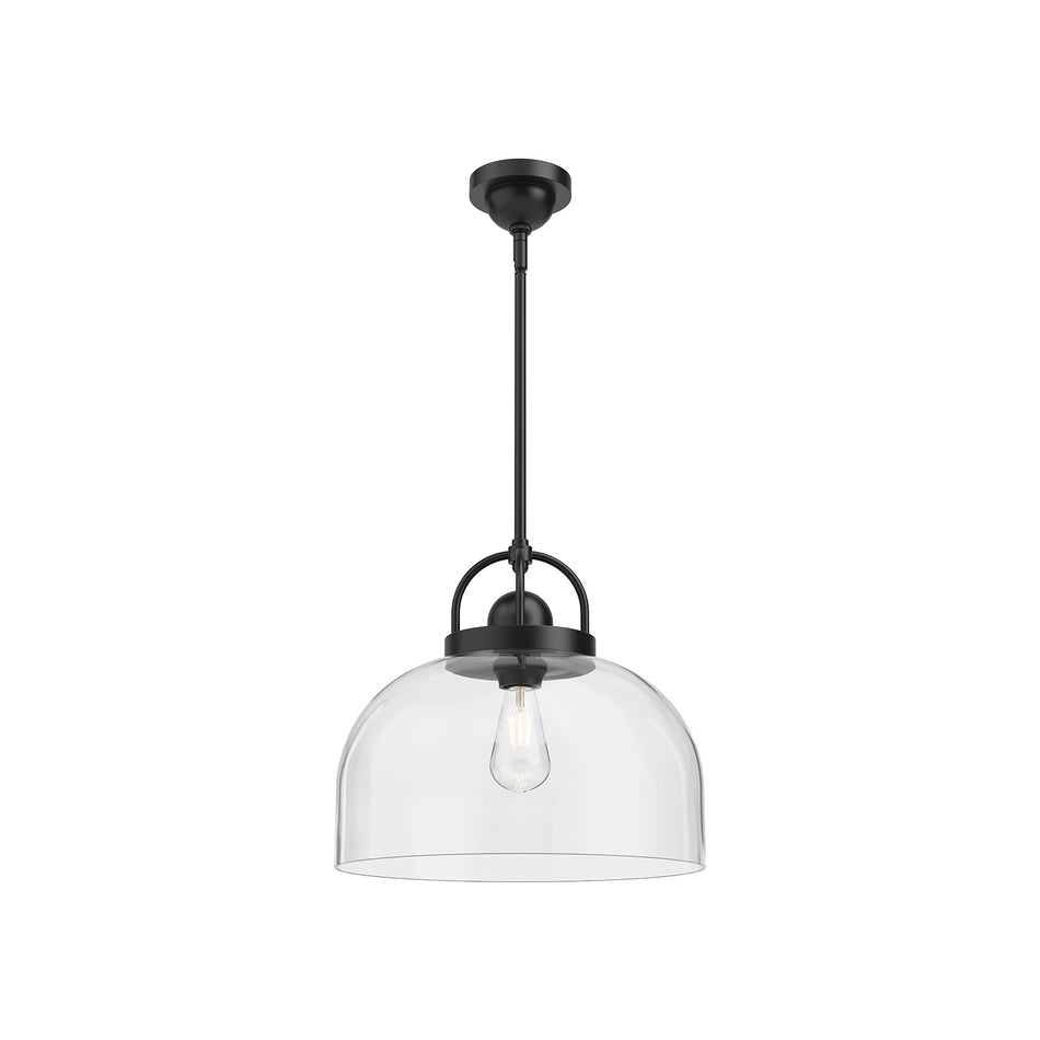 Lancaster 15-in Matte Black 1 Light Pendant