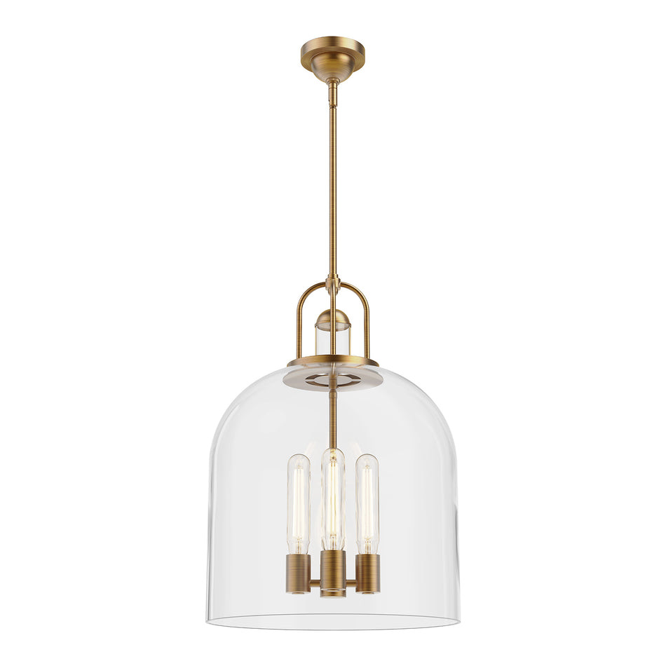 Lancaster 16-in Aged Gold 4 Lights Pendant