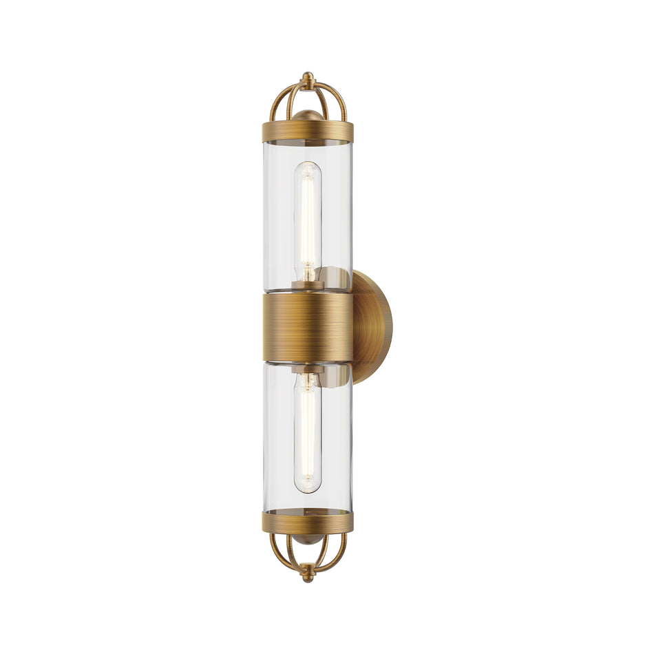 Lancaster 5-in Aged Gold 2 Lights Wall/Vanity by ALORA MOOD