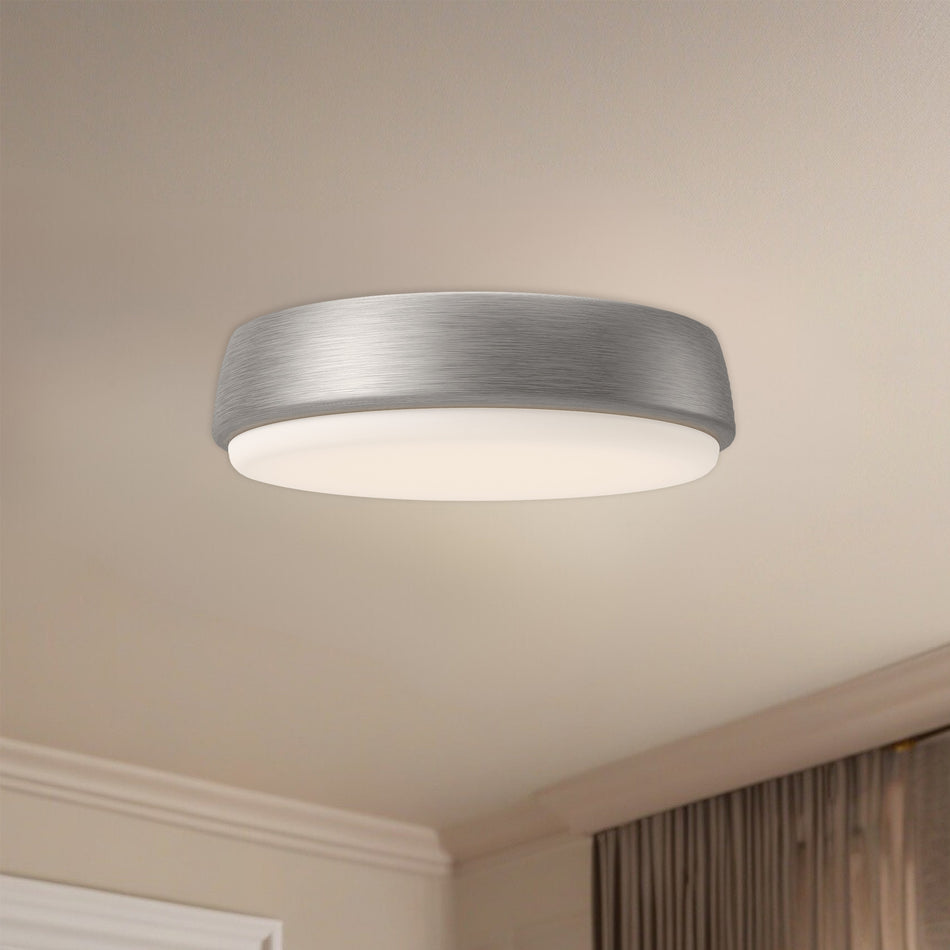 Laval 9-in Brushed Nickel LED Flush Mount by ALORA MOOD