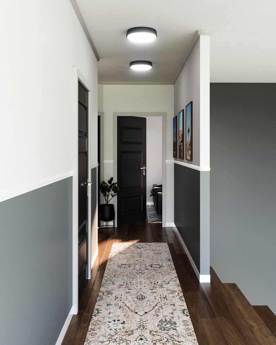 Laval 11-in Matte Black LED Flush Mount by ALORA MOOD