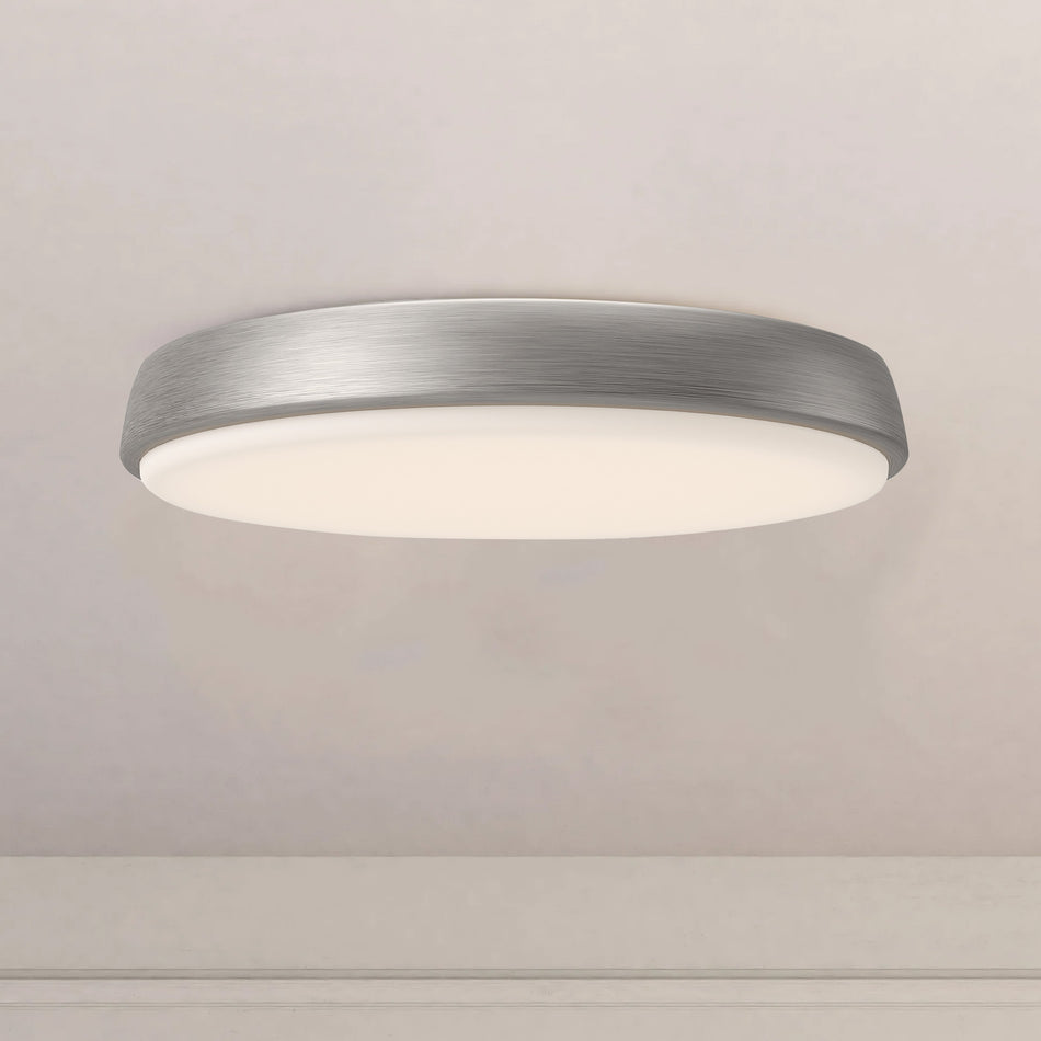 Laval 15-in Brushed Nickel LED Flush Mount by ALORA MOOD