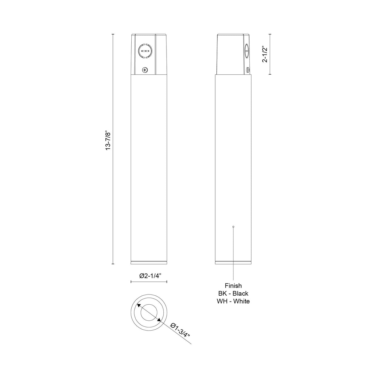 Lorna 13-in (2-in Dia.) 36 Degree Optic White LED Concrete Ceiling Mount by KUZCO