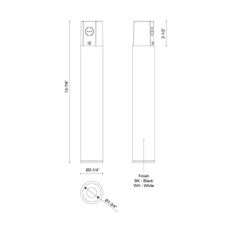 Lorna 13-in (2-in Dia.) 36 Degree Optic White LED Concrete Ceiling Mount by KUZCO