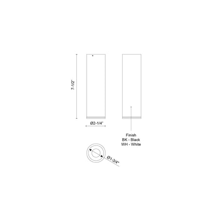 Lorna 7-in (2-in Dia.) 36 Degree Optic White LED Flush Mount by KUZCO