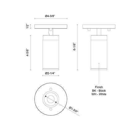 Lorna 6-in (2-in Dia.) 36 Degree Optic White LED Adjustable Ceiling Mount by KUZCO