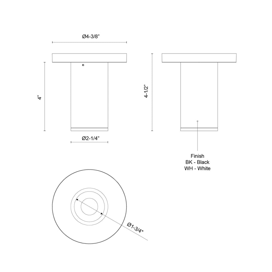 Lorna 4-in (2-in Dia.) 36 Degree Optic White LED Ceiling Mount by KUZCO
