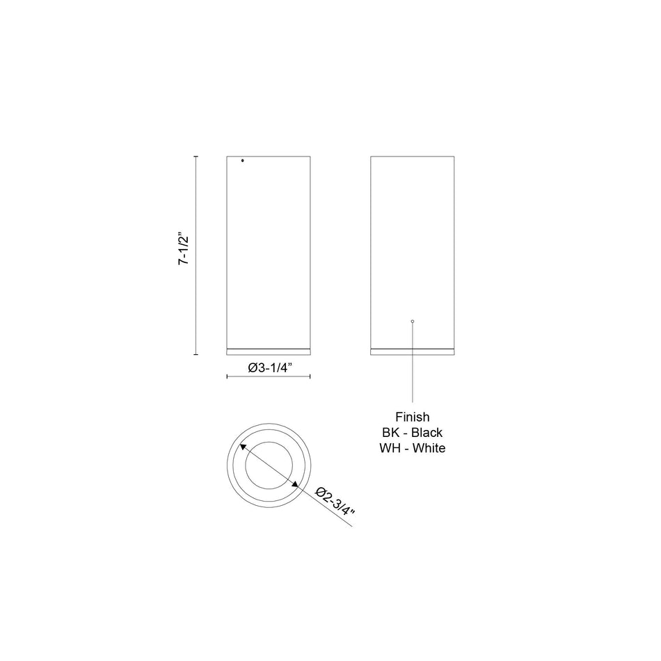 Lorna 7-in (3-in Dia.) 36 Degree Optic White LED Flush Mount by KUZCO