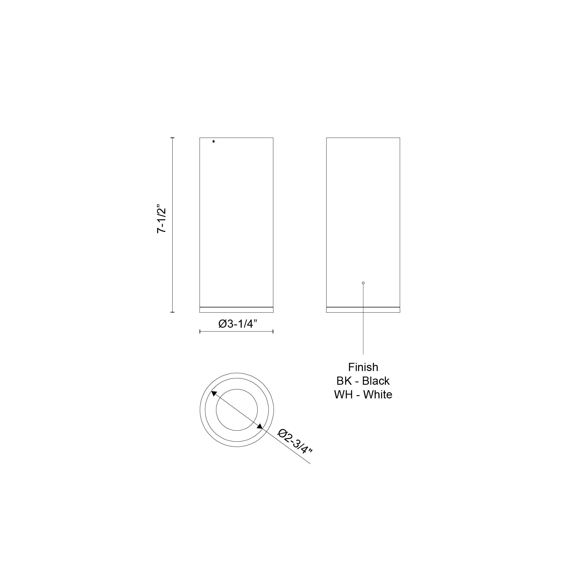 Lorna 7-in (3-in Dia.) 36 Degree Optic Black LED Flush Mount by KUZCO