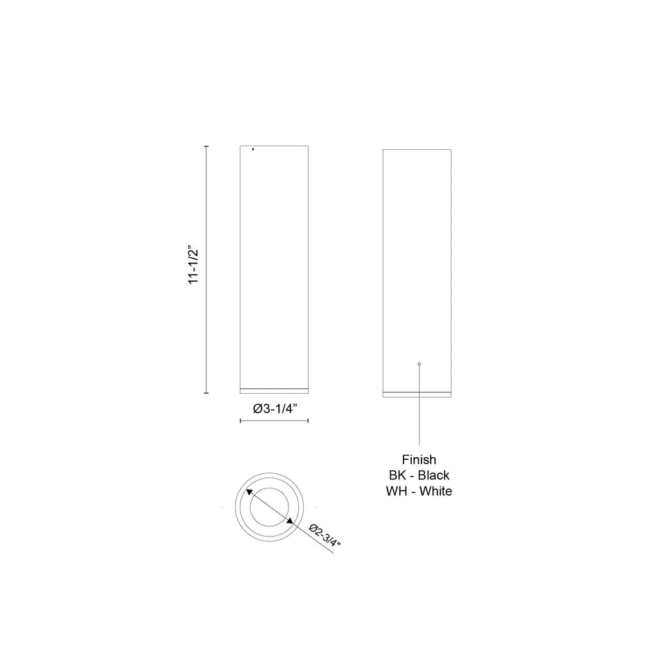 Lorna 11-in (3-in Dia.) 36 Degree Optic White LED Flush Mount by KUZCO
