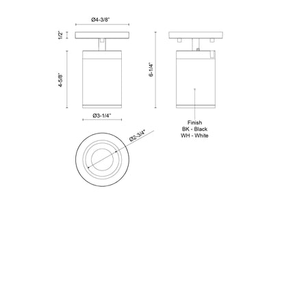 Lorna 6-in (3-in Dia.) 36 Degree Optic White LED Adjustable Ceiling Mount by KUZCO
