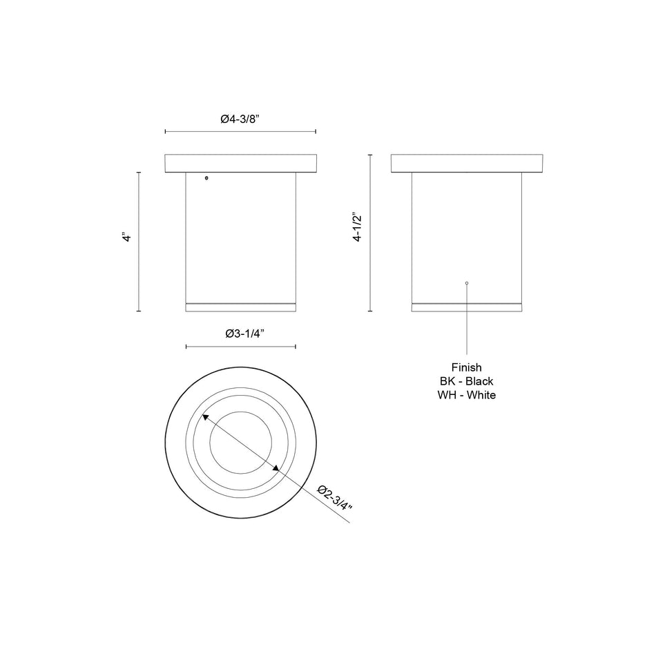 Lorna 4-in (3-in Dia.) 36 Degree Optic White LED Ceiling Mount by KUZCO
