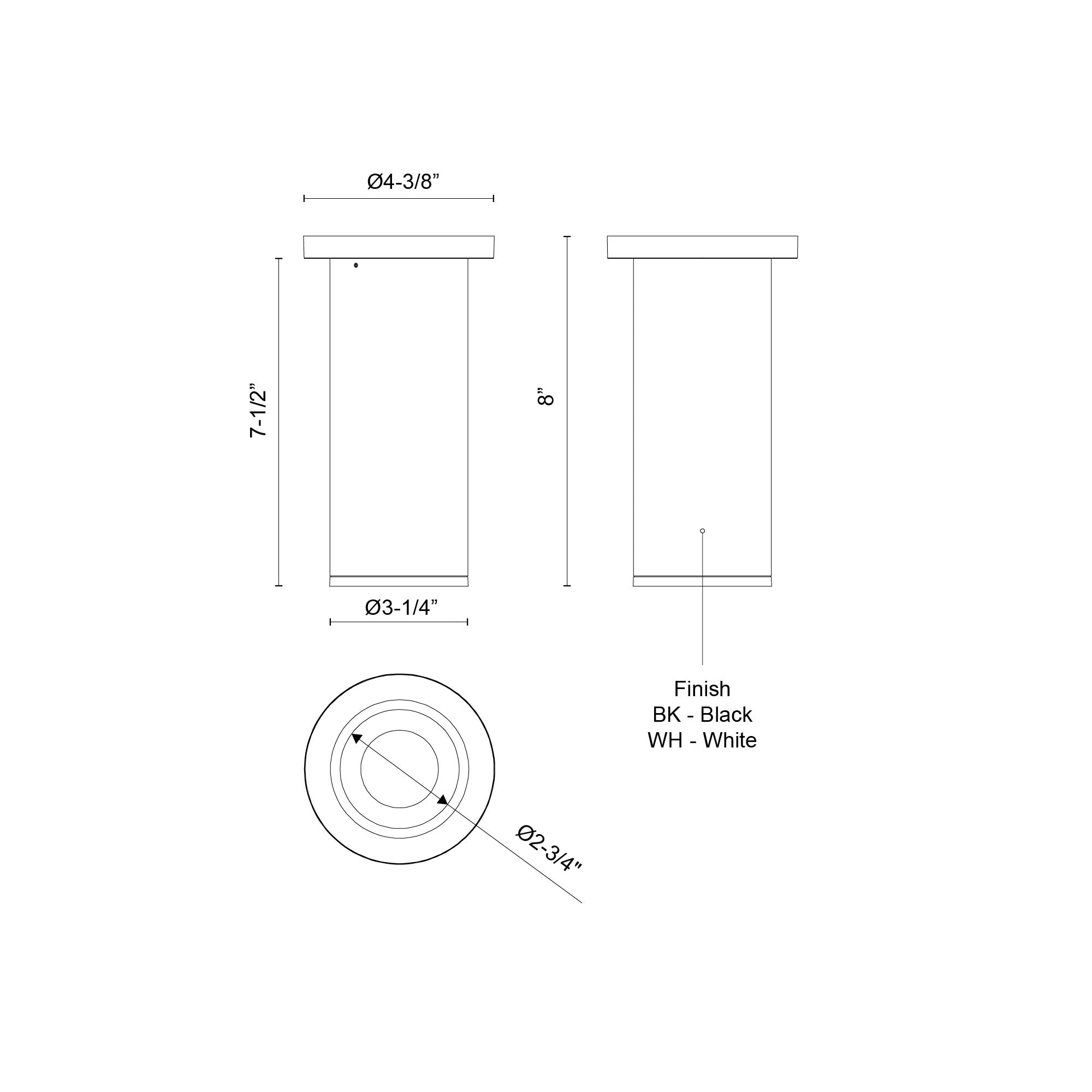 Lorna 8-in (3-in Dia.) 36 Degree Optic White LED Ceiling Mount by KUZCO