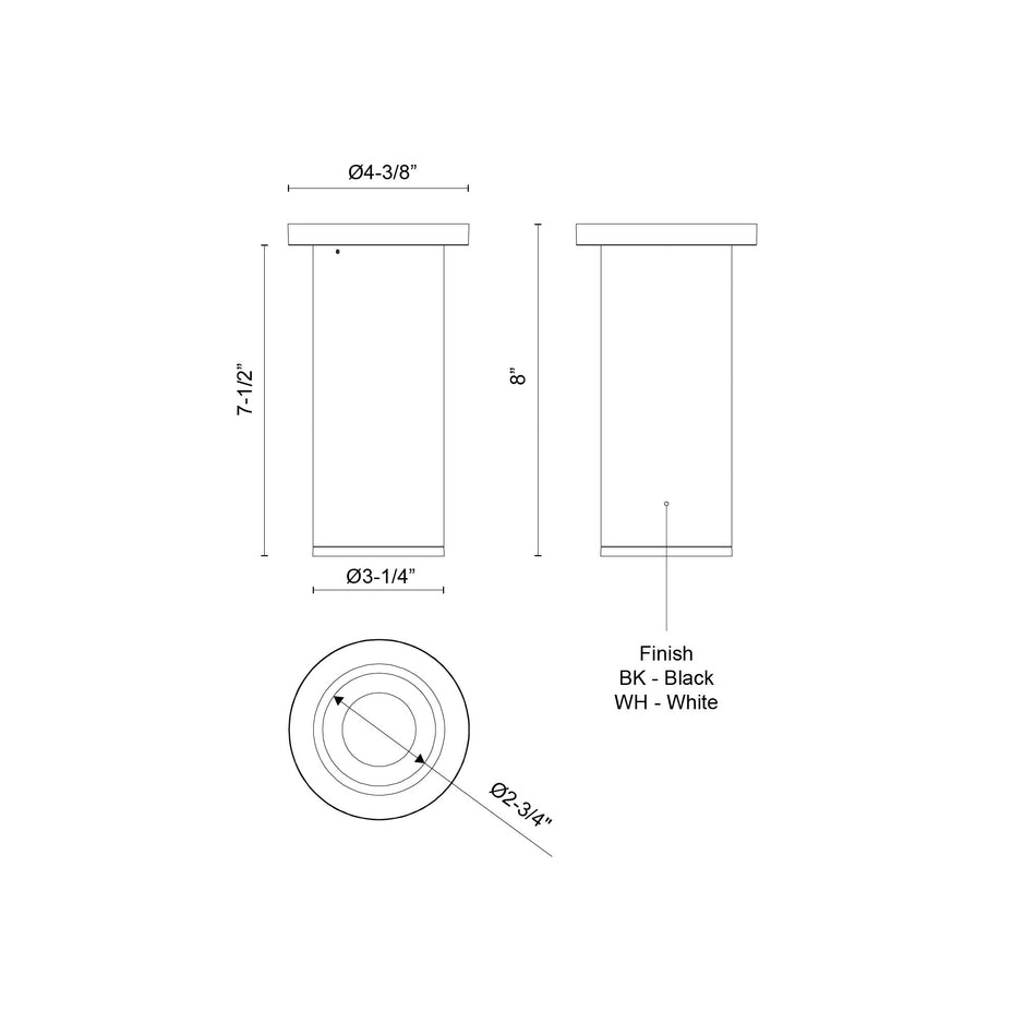 Lorna 8-in (3-in Dia.) 36 Degree Optic White LED Ceiling Mount by KUZCO
