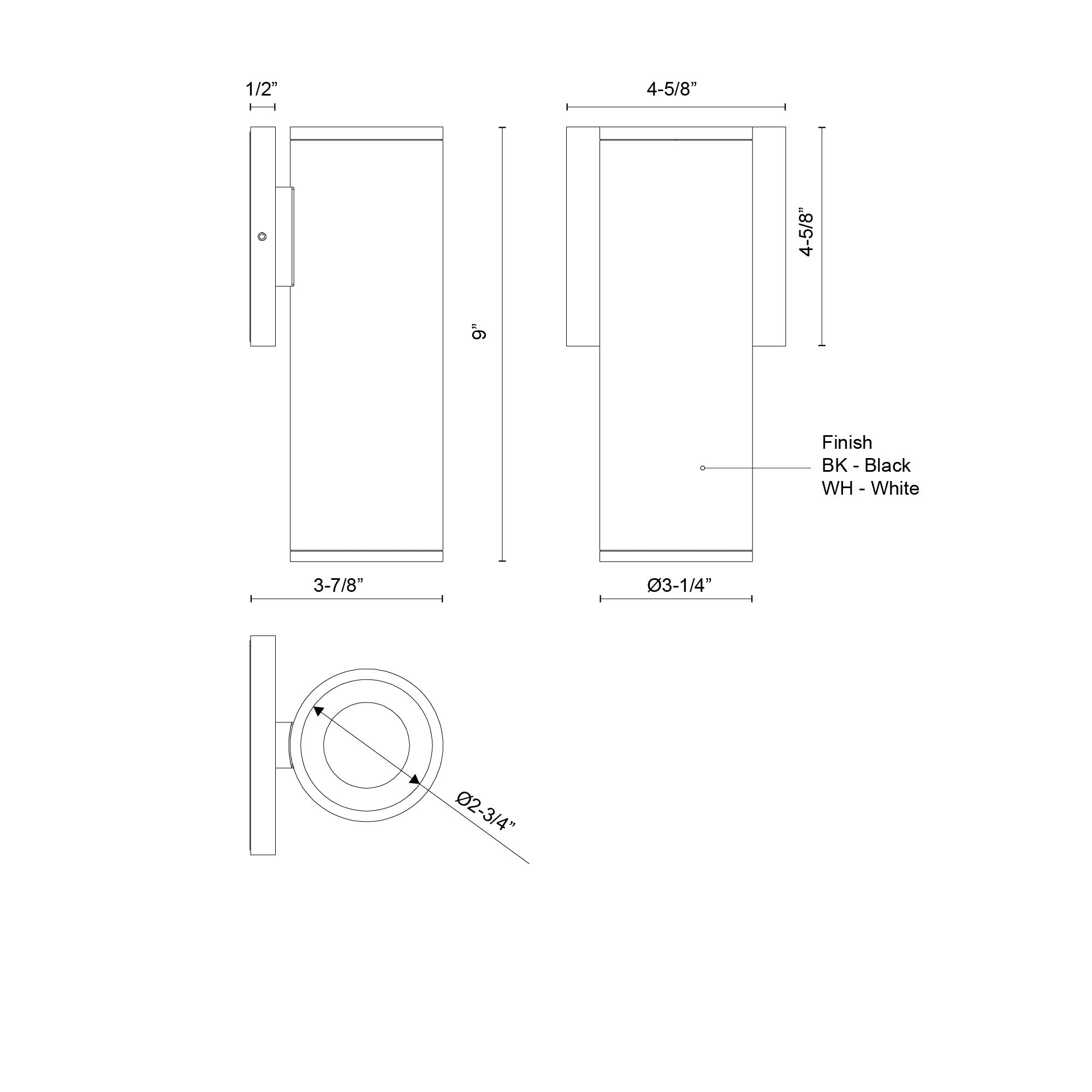 Lorna 9-in (3-in Dia.) 36 Degree Optic White LED Wall Sconce by KUZCO