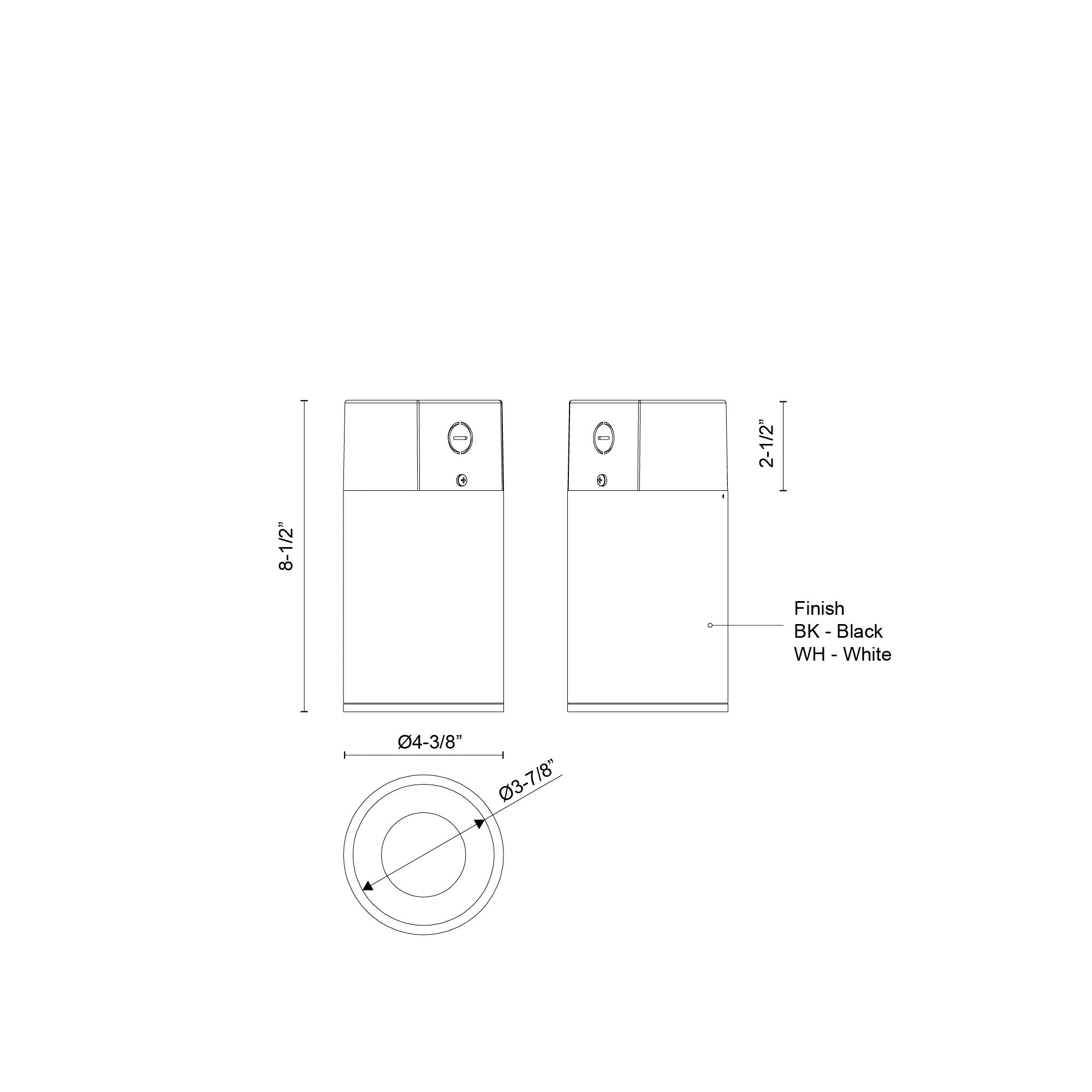 Lorna 8-in (4-in Dia.) 36 Degree Optic White LED Concrete Ceiling Mount by KUZCO