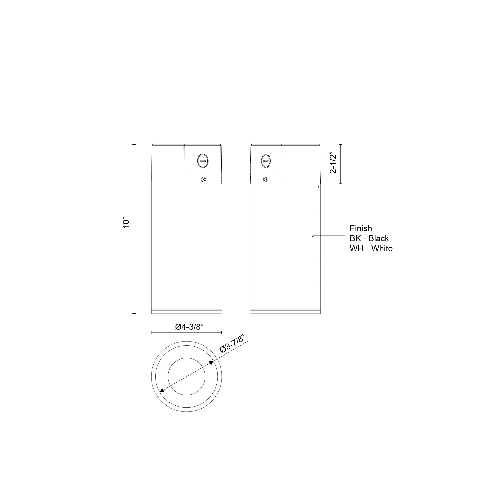 Lorna 10-in (4-in Dia.) 36 Degree Optic White LED Concrete Ceiling Mount by KUZCO