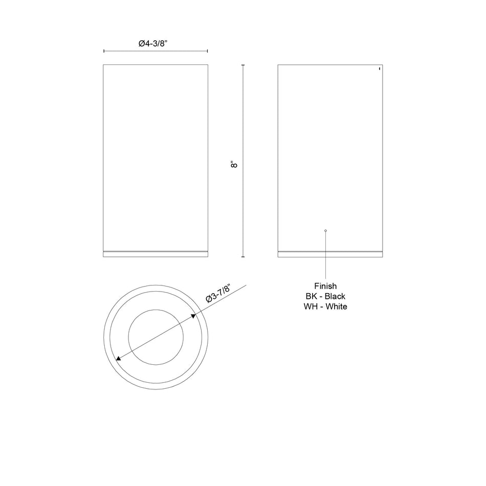 Lorna 8-in (4-in Dia.) 36 Degree Optic White LED Flush Mount by KUZCO
