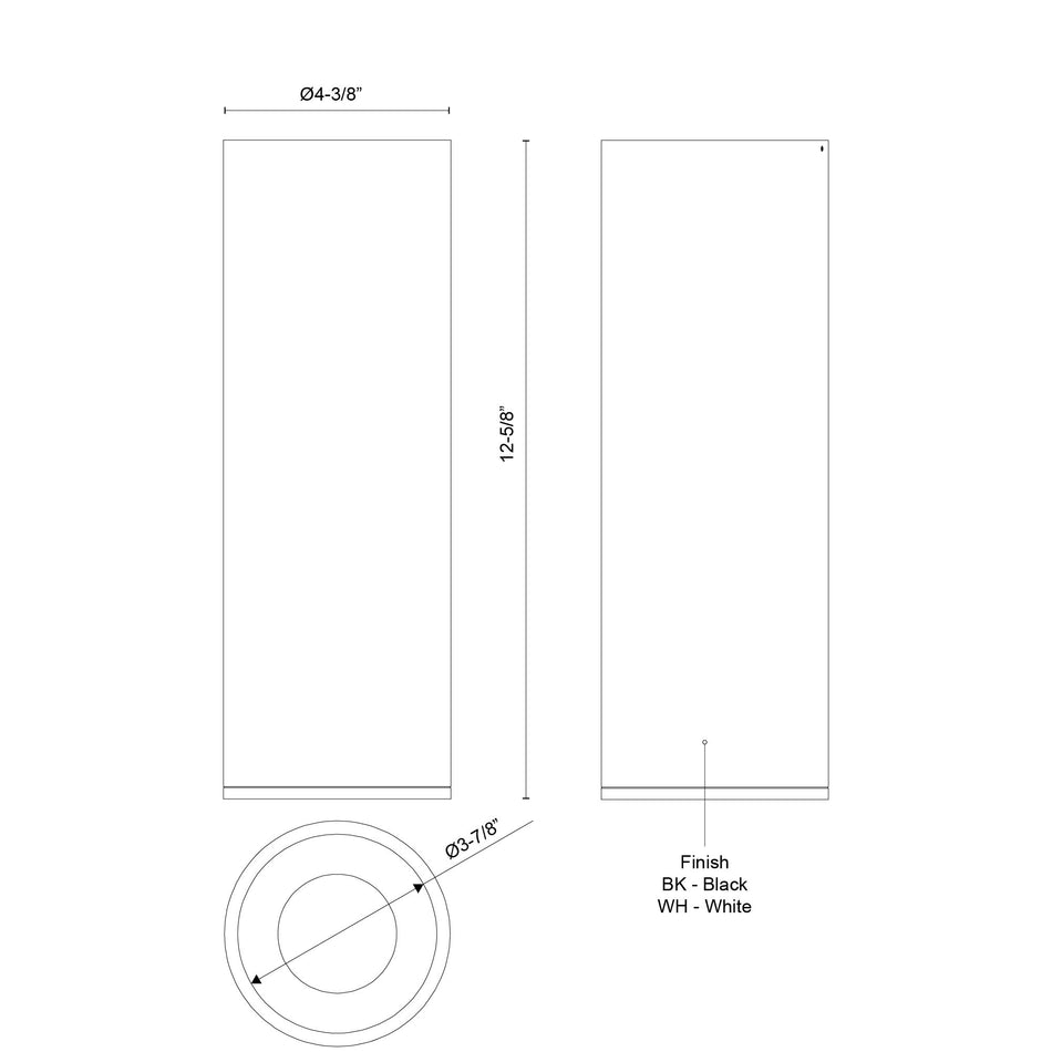 Lorna 12-in (4-in Dia.) 36 Degree Optic White LED Flush Mount by KUZCO