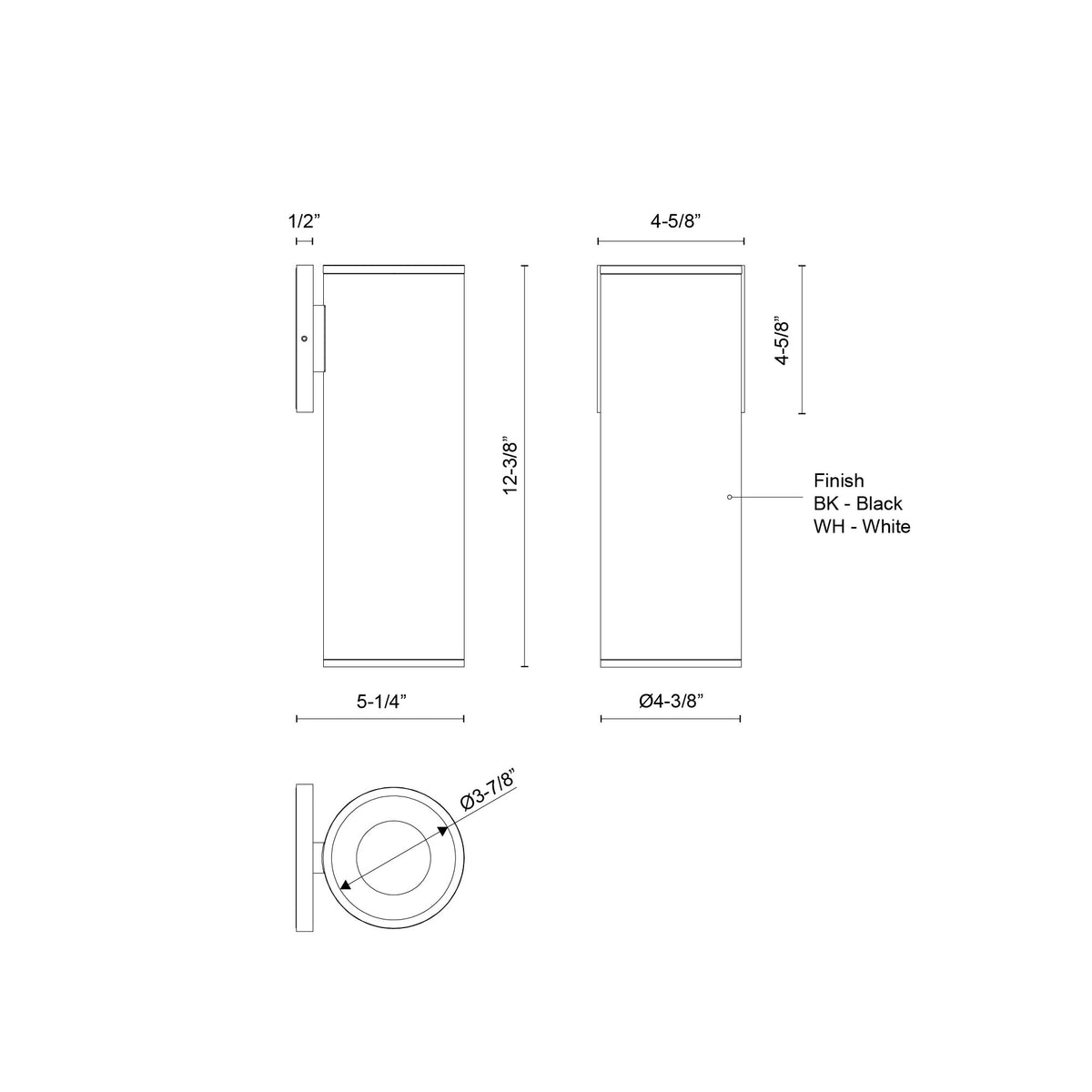 Lorna 12-in (4-in Dia.) 36 Degree Optic White LED Wall Sconce by KUZCO