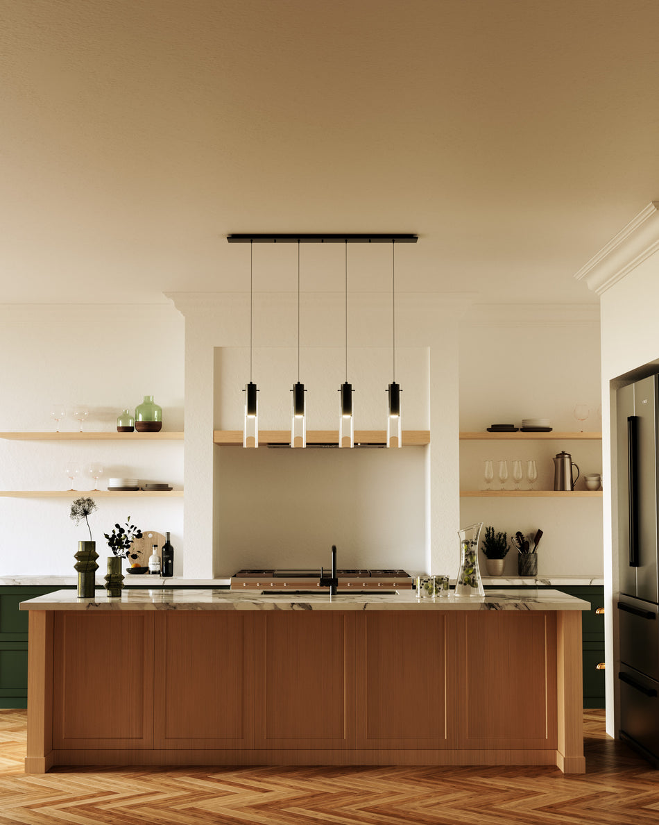 Lena 25-in Black 4-Light Multi Pendant