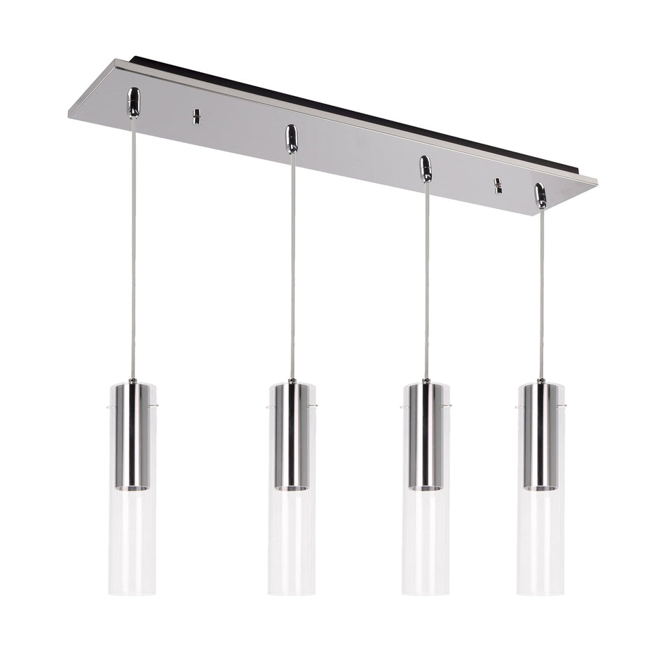 Lena 25-in Chrome 4-Light Multi Pendant