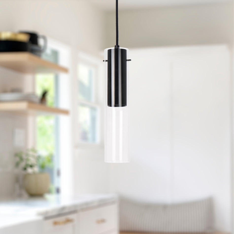 Lena 3-in Black LED Pendant by KUZCO