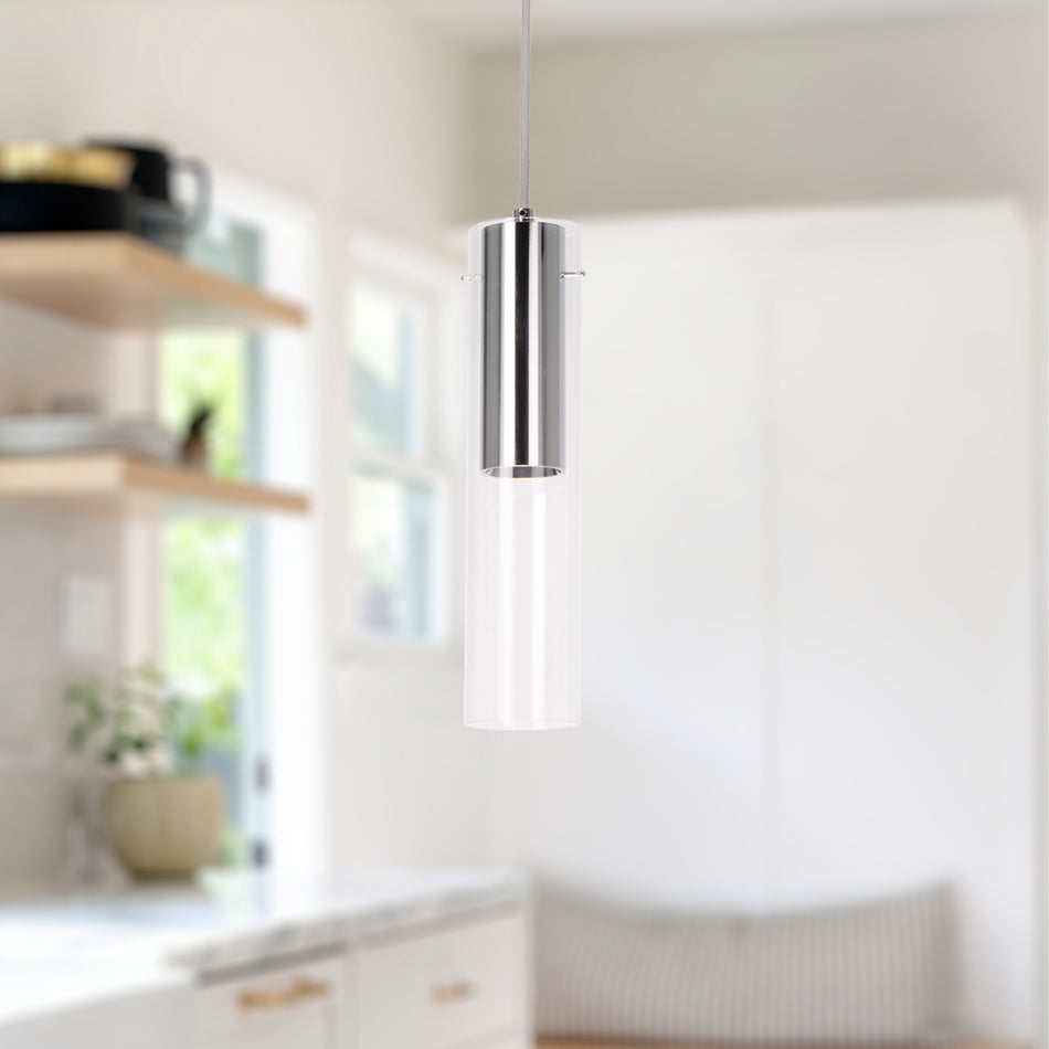 Lena 3-in Chrome LED Pendant by KUZCO