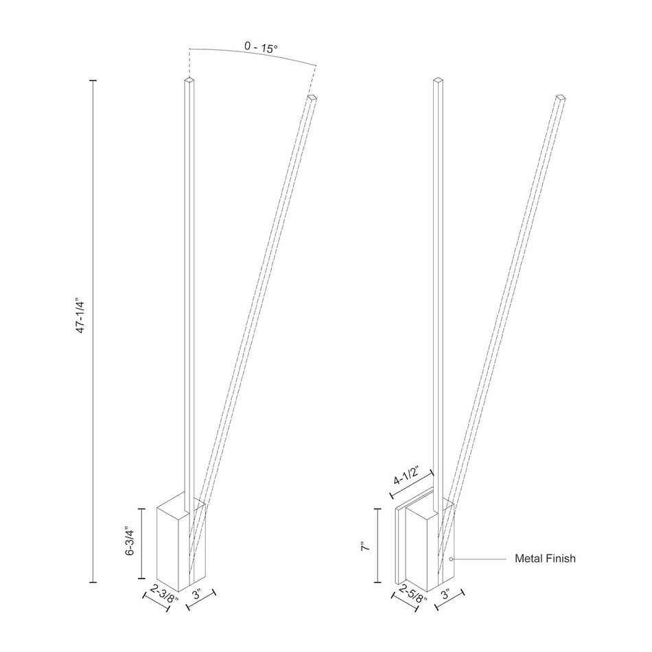 Lever 48-in White LED Wall Sconce by KUZCO