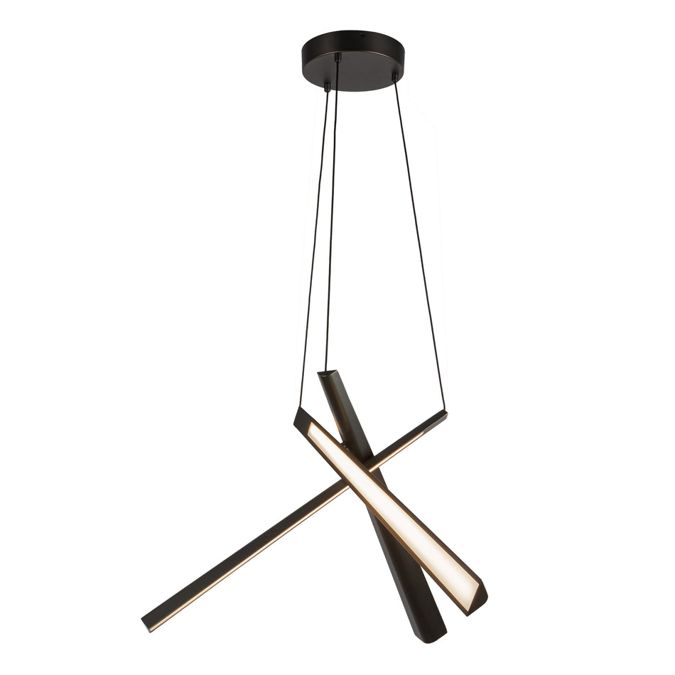 Lex 27-in Urban Bronze LED Chandelier by KUZCO