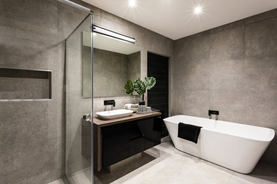 Lighthouse 38-in Black LED Vanity by KUZCO
