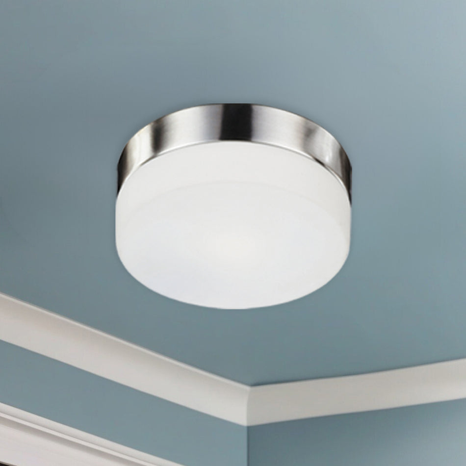 Lomita 12-in Brushed Nickel 2 Lights Flush Mount by KUZCO