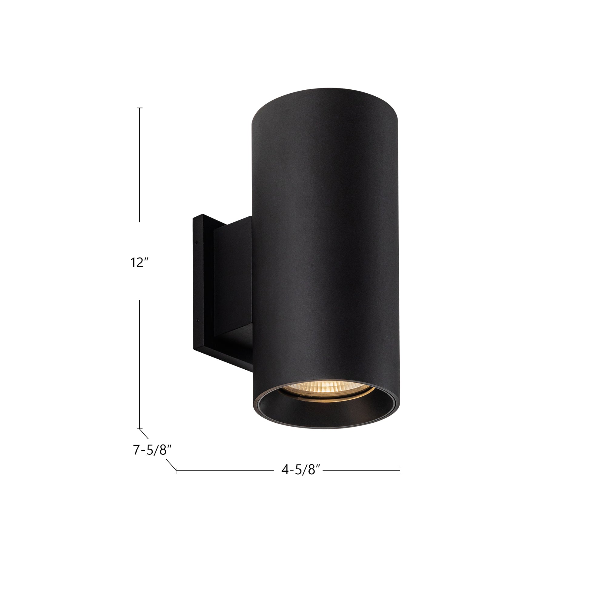 Lorna 12-in Textured Black LED Exterior Wall by KUZCO