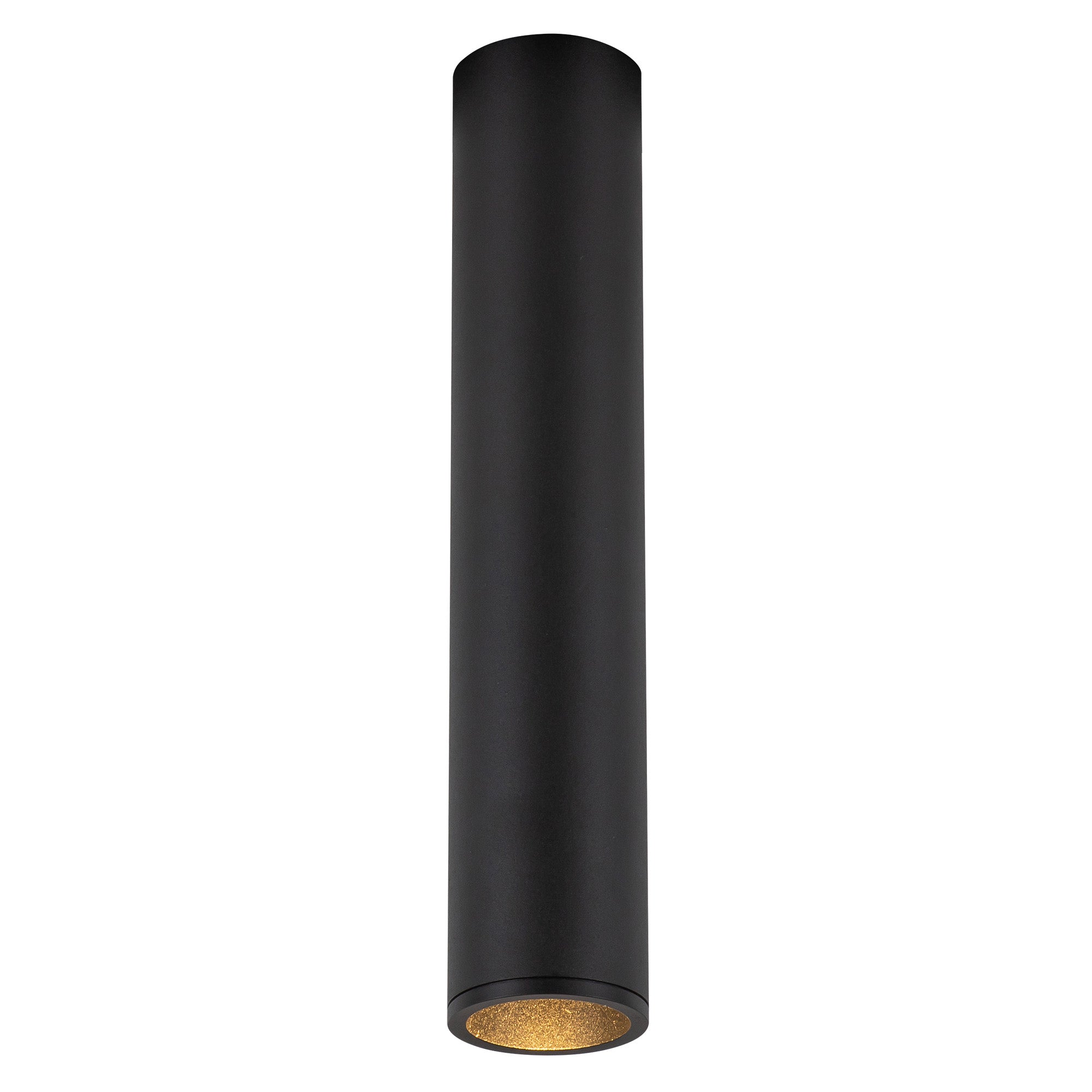 Lorna 11-in (2-in Dia.) 36 Degree Optic Black LED Flush Mount by KUZCO