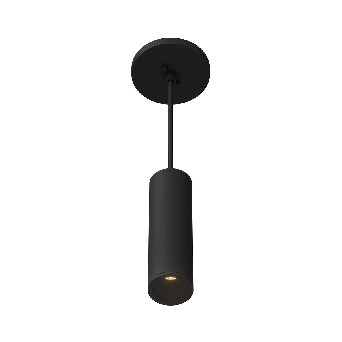 Lorna 8-in (2-in Dia.) 36 Degree Optic Black LED Pendant by KUZCO