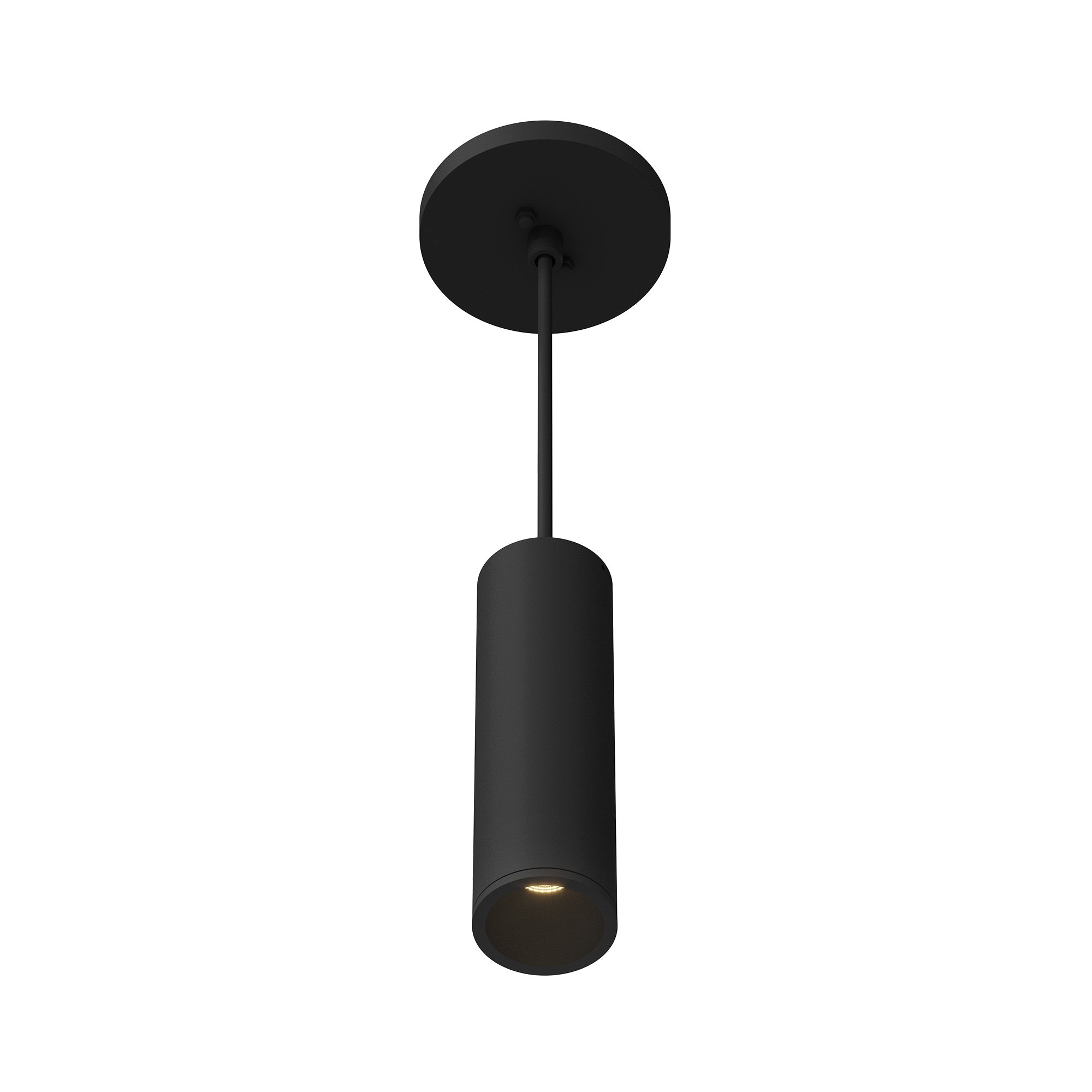 Lorna 8-in (2-in Dia.) 36 Degree Optic Black LED Pendant by KUZCO