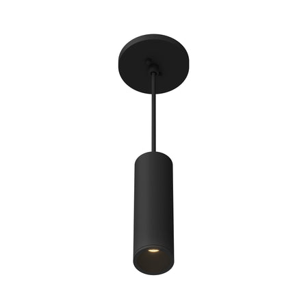 Lorna 8-in (2-in Dia.) 36 Degree Optic Black LED Pendant by KUZCO