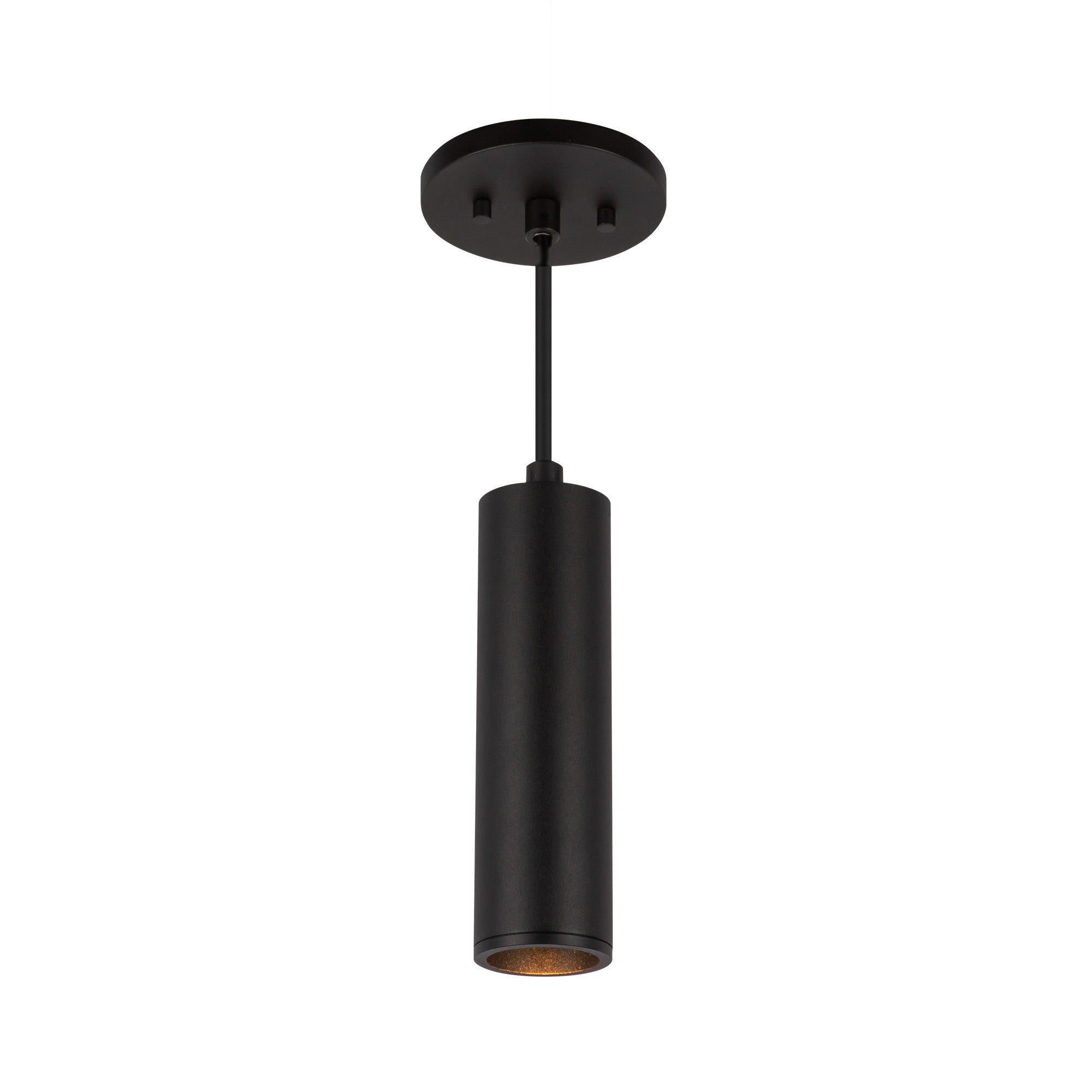 Lorna 8-in (2-in Dia.) 36 Degree Optic Black LED Pendant by KUZCO