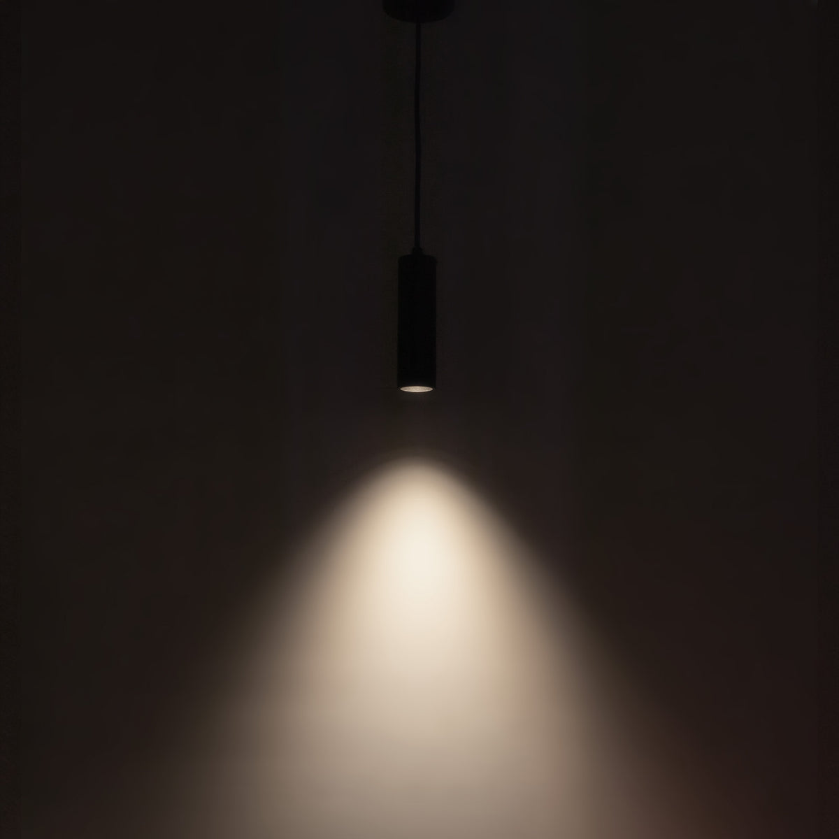Lorna 8-in (2-in Dia.) 36 Degree Optic Black LED Pendant by KUZCO