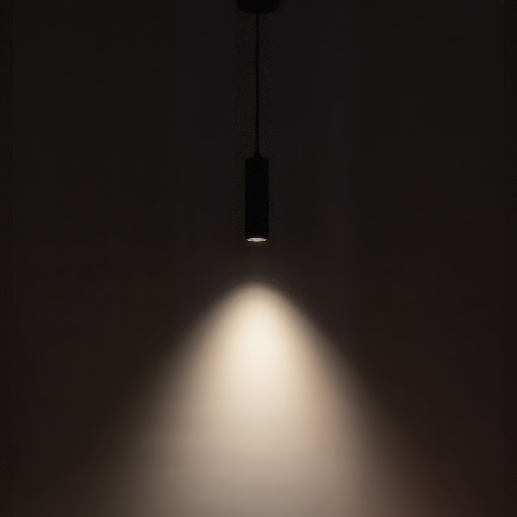 Lorna 8-in (2-in Dia.) 36 Degree Optic Black LED Pendant by KUZCO