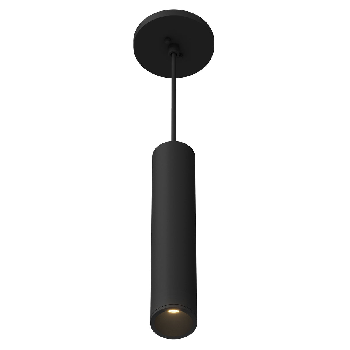 Lorna 12-in (2-in Dia.) 36 Degree Optic Black LED Pendant by KUZCO